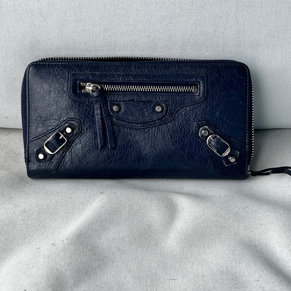 Balenciaga moto wallet